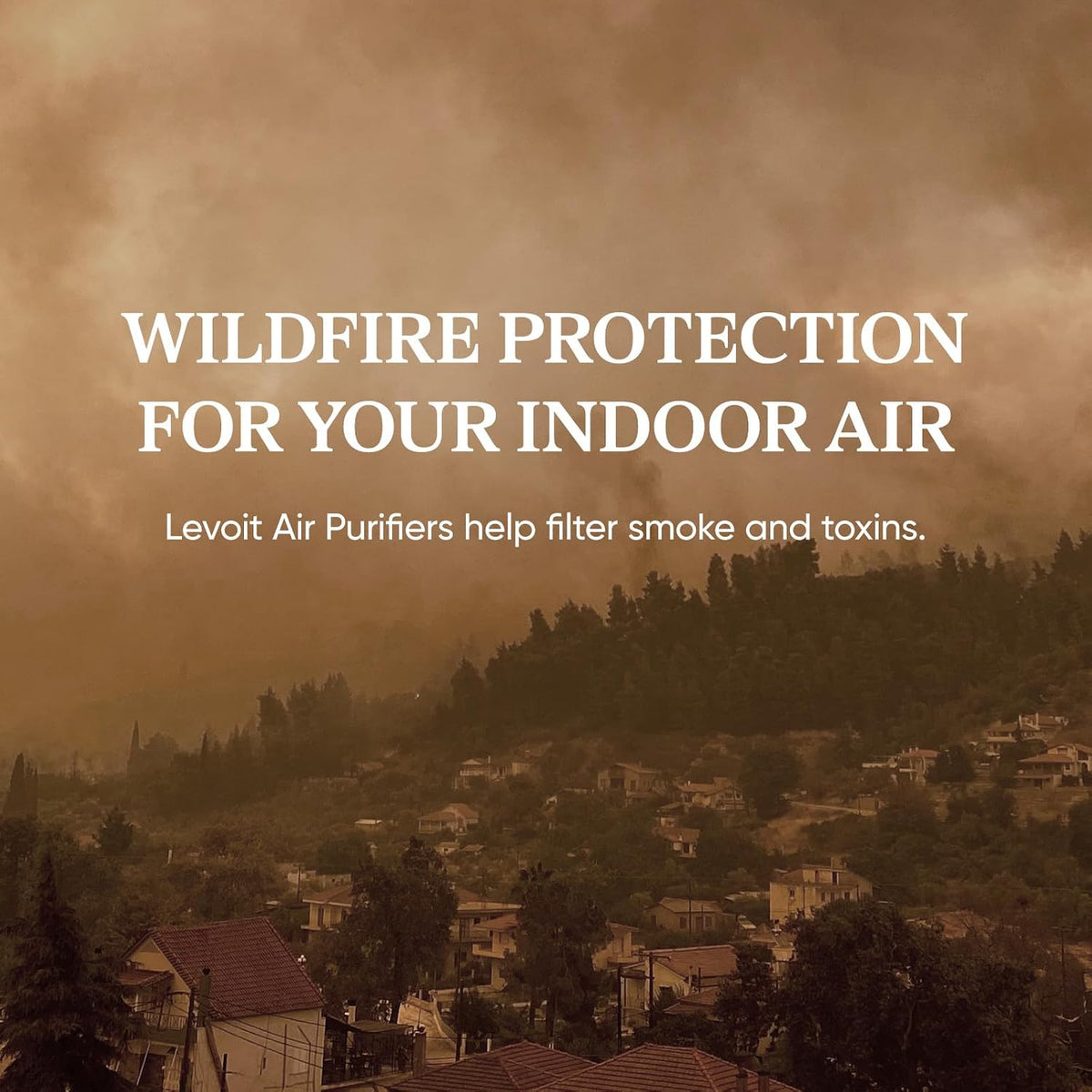 levoit air purifier for home pets hair allergens shown in use