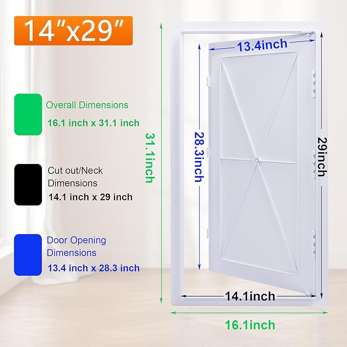 Suteck Plumbing Access Panel for Drywall Ceiling 14 x 29 Inch Reinforced - Image 2