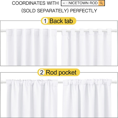 NICETOWN 50% Light Blocking Vertical Blinds for Sling Door, Window Curtains, Privacy 50% Blackout Curtains for Patio, Extra Wide Drapes (White, W70 inches x L108 inches, 1 Panel)