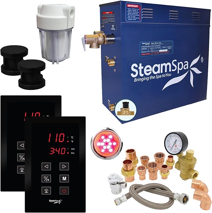 SteamSpa Executive 10.5 KW QuickStart Acu-Steam Bath Generator Package by SteamSpa
