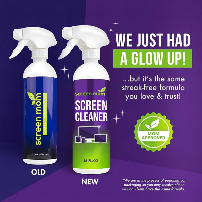 Screen Mom Screen Cleaner Spray and Microfiber Cloth 2-Pack Screen Cleaner - Image 2