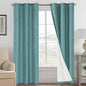 H.VERSAILTEX Primitive Linen Curtains 100% Blackout Curtain Drapes Burlap by HVERSAILTEX