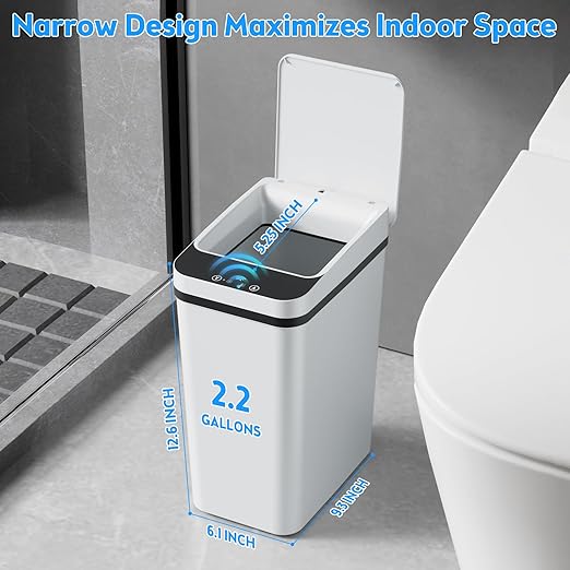 KOEYLE 2 Pack 2.2 Gallon Automatic Touchless Garbage Can, Small Motion Sensor - Image 3