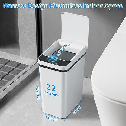 KOEYLE 2 Pack 2.2 Gallon Automatic Touchless Garbage Can, Small Motion Sensor - Image 3