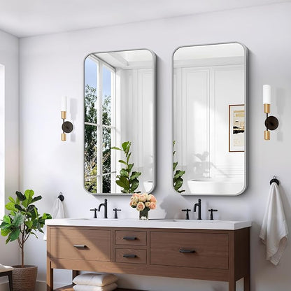 FORBATH 24x48 Inch Silver Bathroom Mirror - Image 2