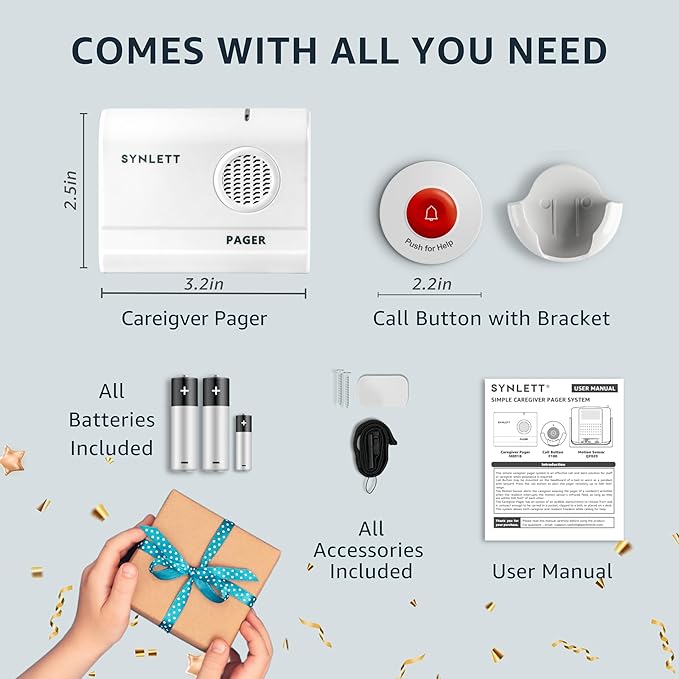 Call Button for Elderly and Caregiver Pager Portable SOS Alert System Alarm for - Image 7
