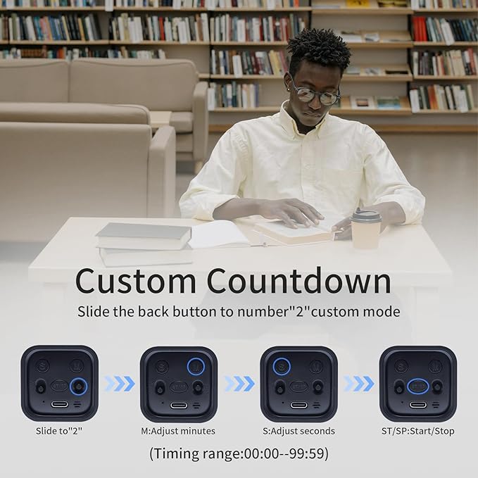 Productivity Timer Flip Gravity Sensor Cube Timer Countdown & Countup, Mute & - Image 4
