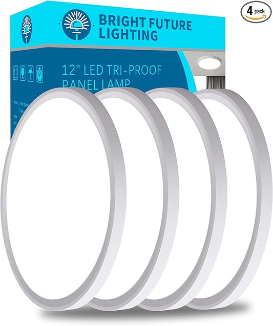 4pack 12 Inch Flush Mount Ceiling Light, 24w Led Ceiling Light, by Unknown