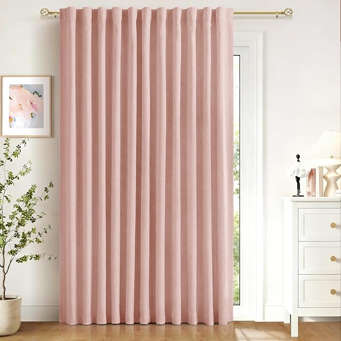 100% Blackout Shield Linen Blackout Curtains by 100BlackoutShield
