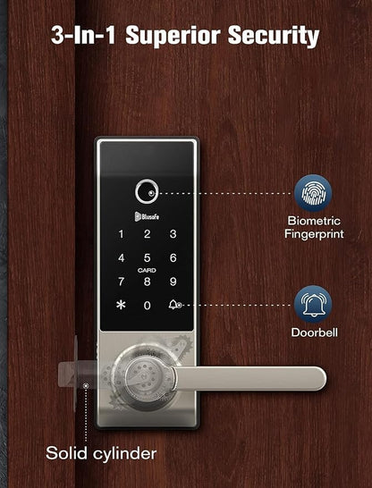 Smart Lock Doorbell Fingerprint Smart Door Lock Deadbolt - Image 3