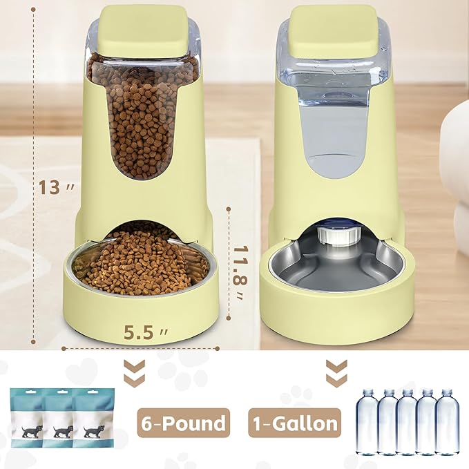 HWONMTE Portable Automatic Cat Feeder and Water Dispenser - Image 2