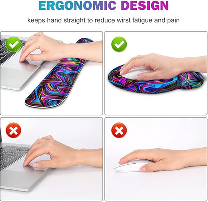 Gaming Mouse Pad, Large Desk Mat, Cute Desk Pad Protector, 4in1 XXL Mousepad + - Image 3