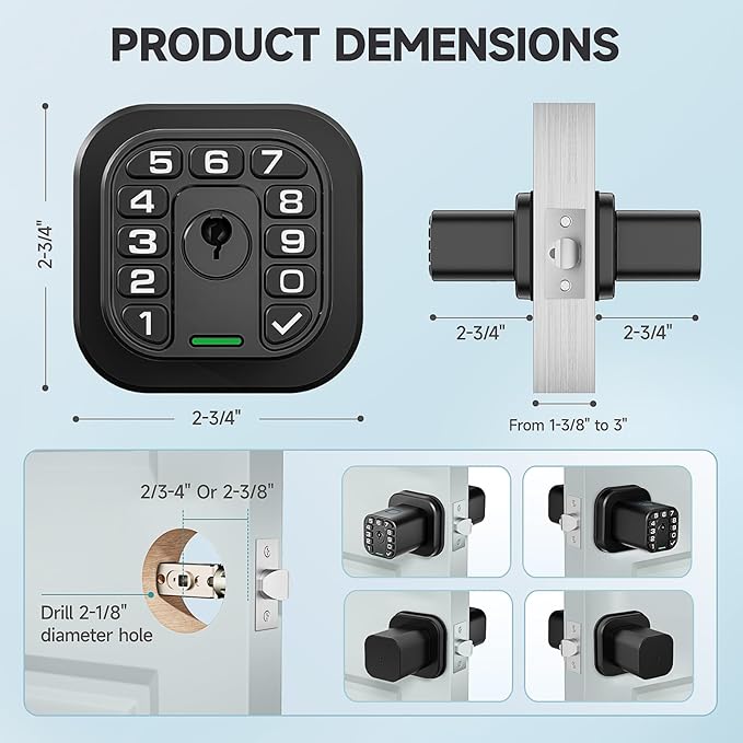 Richelock Fingerprint Door knob, Smart Biometric Door Lock - Image 5