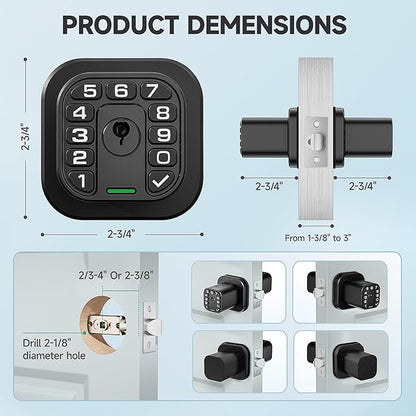 Richelock Fingerprint Door knob, Smart Biometric Door Lock - Image 5