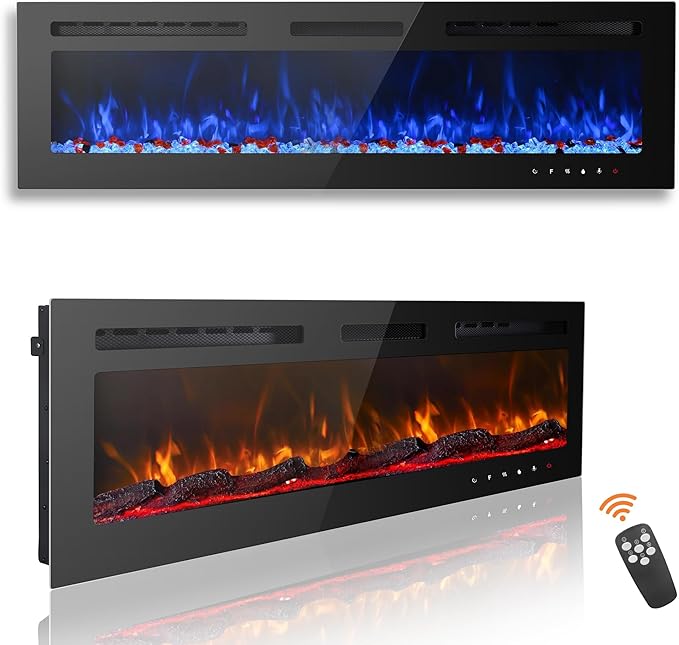 70 inch Ultra-Thin Electric Fireplace Recessed and Wall Mounted by AnpuceSpecializedAppliance