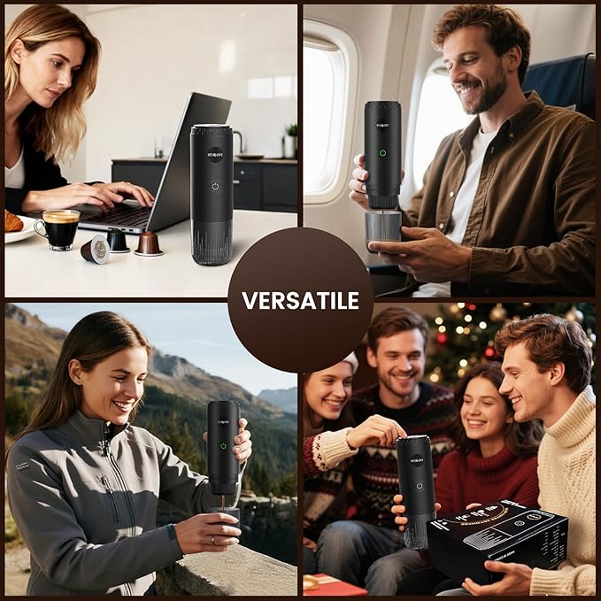 Portable Espresso Maker with Self Heating, 20 Bar 3-in-1 Electric Coffee Maker - Image 6