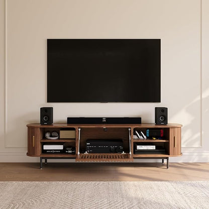 POVISON Fully-Assembled Mid Century Modern TV Stand - Image 2