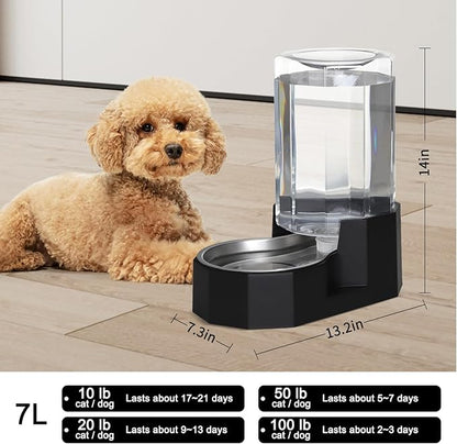 Sfozstra Large Dog Water Dispenser: 7L Automatic Gravity Water Feeder - Image 3