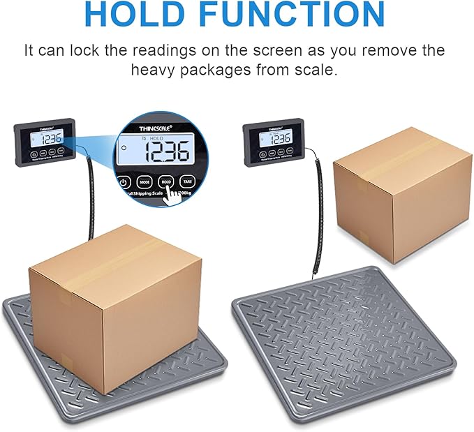 THINKSCALE Shipping Scale, 440lb/1oz Digital Heavy Duty Postal Scale, Strong - Image 4