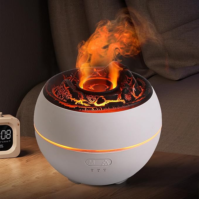Essential Oil Diffuser, Volcano Fire Flame Aromatherapy Diffuser, 360ml by Yaledi