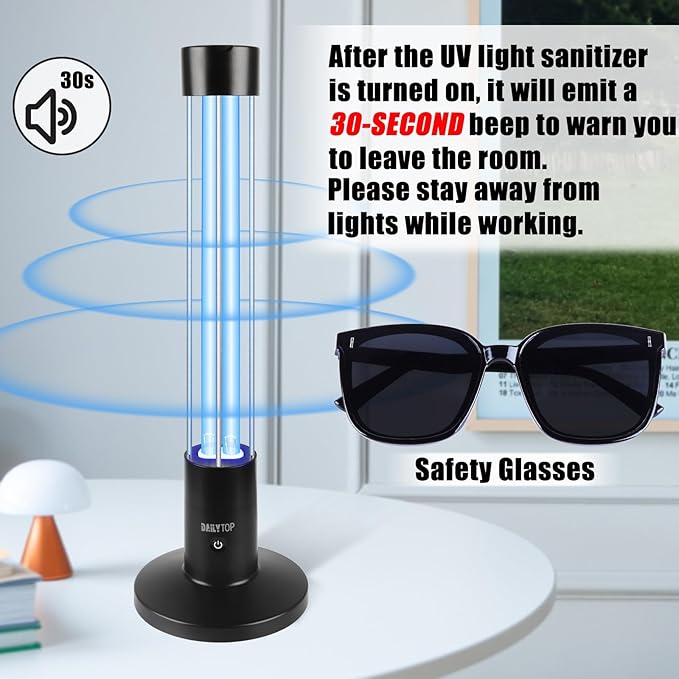 60W UV Light Sanitizer, Ozone-Free Home Disinfection Device - Image 6