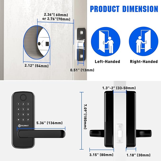 Smart Lock with Handle: Wi-Fi Keyless Entry Door Lock - Image 7