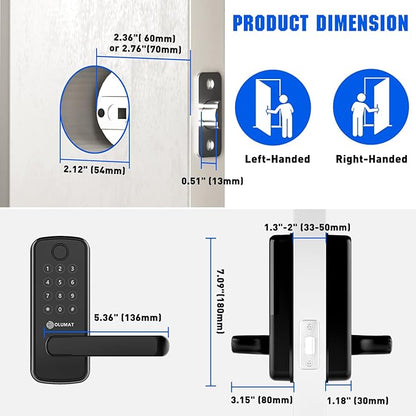 Smart Lock with Handle: Wi-Fi Keyless Entry Door Lock - Image 7