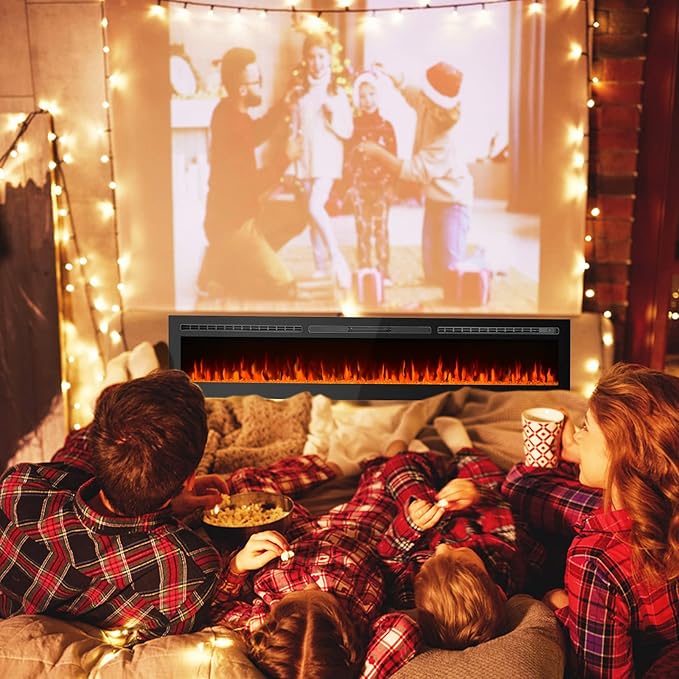 CharaVector 80 inch 750W/1500W Electric Fireplace Inserts - Image 6