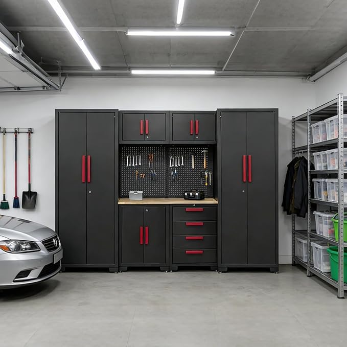 Garage Storage Cabinet System, Cabinet Drawers, Pegboard - Image 5