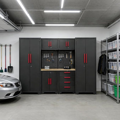 Garage Storage Cabinet System, Cabinet Drawers, Pegboard - Image 5