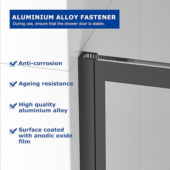 Mainzel 36" W x 76" H Fixed Shower Glass Panel, Frameless 3/8" ANSl Tempered - Image 9