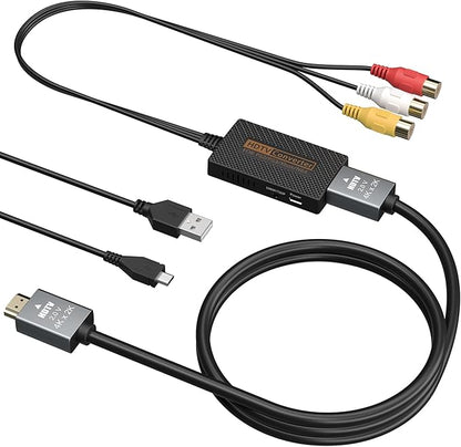 LA NREUCETS RCA to HDMI Converter, Composite AV to HDMI Converter Support 1080P by LANREUCETSDirect
