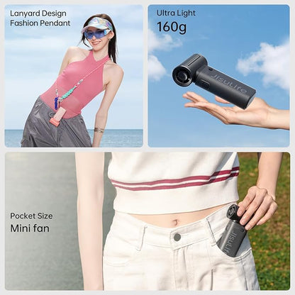 JISULIFE Portable Handheld Fan Life9, Turbo Power High Speed Air, 5 Gear Wind - Image 5