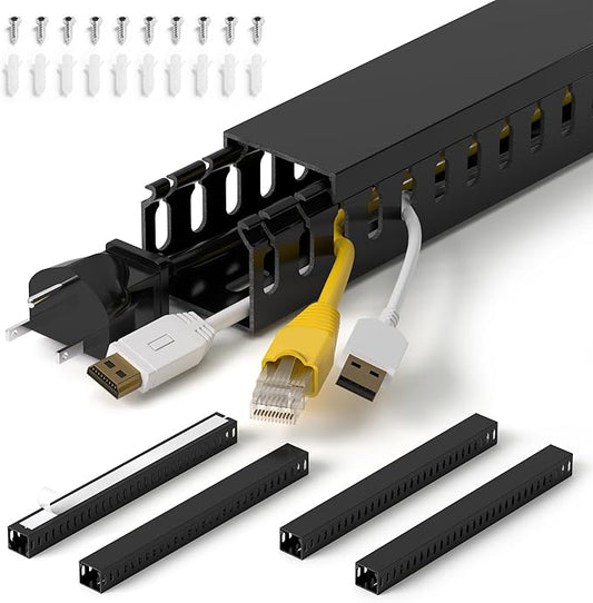 ZhiYo H1.4 W1.6in Professional Server Rack Cable Management Raceway, 66in Cable by ZhiYo