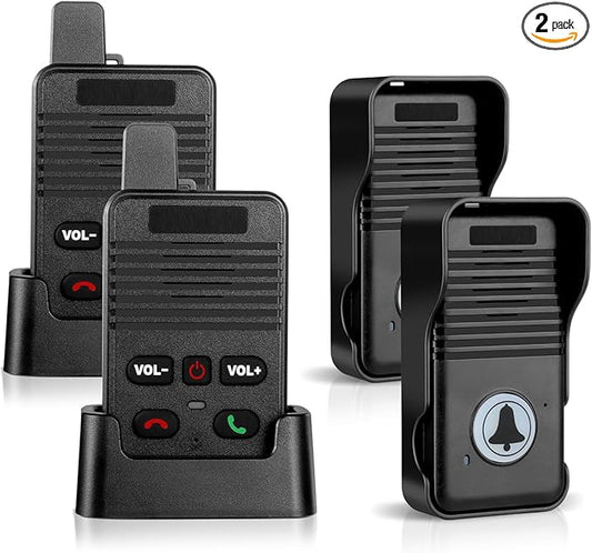Wireless Doorbell, Hands Free Intercom Doorbells 1000ft Range, Full Duplex Two by UHAXZ