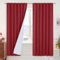 LAMIT 100% Blackout Linen Curtains, 72 Inches Linen Textured Thermal Bedroom by LAMIT