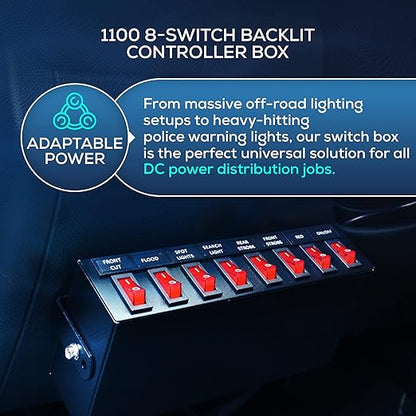 Ultra Bright Lightz 1100 8-Switch Backlit Controller Box | Emergency Vehicle - Image 3