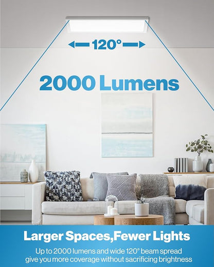 Sunco 2 Pack 1x2 LED Flat Panel Lights, Dual Selectable CCT 3500K/4000K/5000K & - Image 2