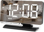 SZELAM Digital Clock, Alarm Clock Bedside, 7.3'' Large LED Mirror by SZELAM