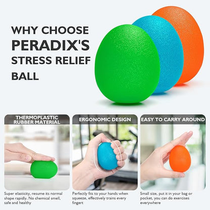 Peradix Hand Grip Strength Trainer, Stress Relief Ball, Wrist Rehab Therapy - Image 8