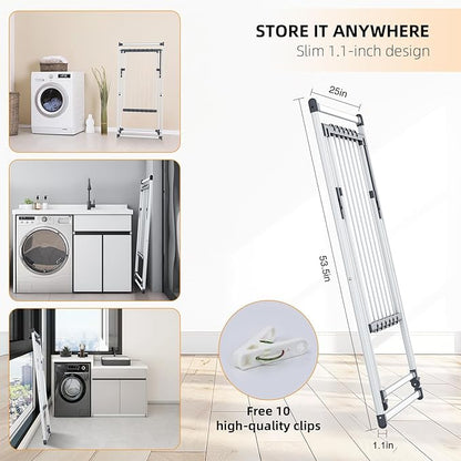 Unkqan Clothes Drying Rack, Foldable Laundry Rack - Image 5