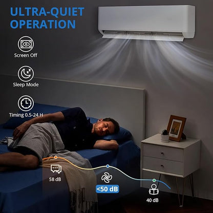 9000 BTU Mini Split Air Conditioner and Heat Pump | 19 SEER2, WiFi & Alexa - Image 7