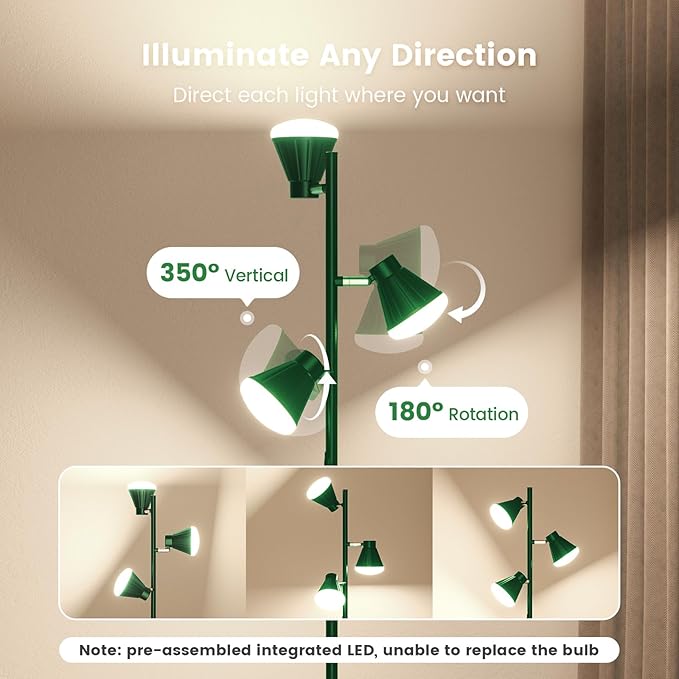 SIBRILLE 36W LED Tree Floor Lamp, Dimmable Tall Standing Lamp - Image 6