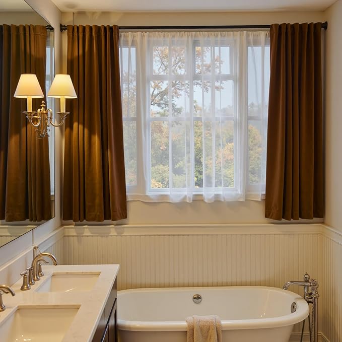 Lazzzy Velvet Blackout Curtains Thermal Insulated Room Window Drapes Super Soft - Image 6