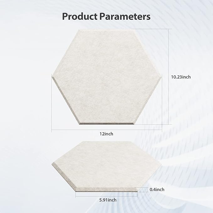 Amantech 12 Pack Acoustic Panels Self Adhesive Sound Proof Foam, High Density - Image 6