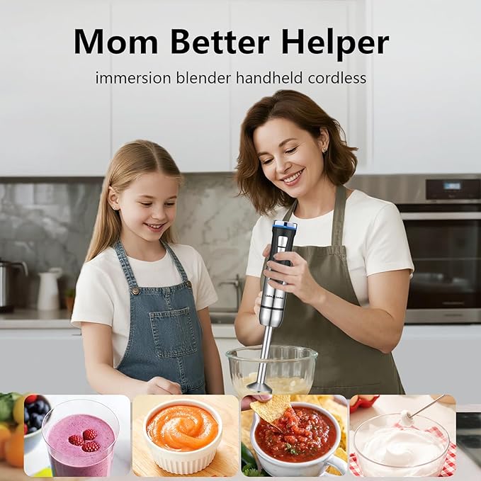 Liebe&Lecker Immersion Blender Handheld Cordless, 3 in 1 Cordless Hand Blender - Image 5