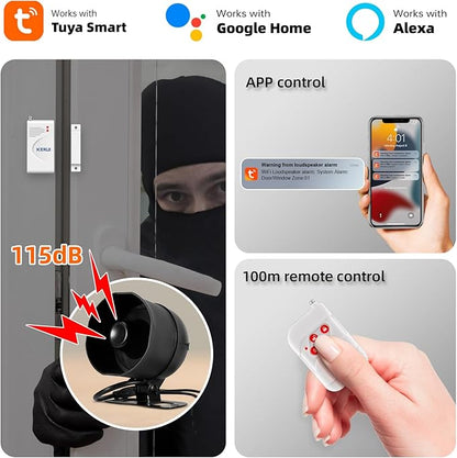 KERUI WiFi Home Security Alarm System 8-Piece kit Door Alarm System DIY Siren - Image 7