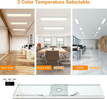 Mcacggo 12-Pack 1x4 LED Flat Panel Light Surface Mount, 3000K/4000K/5000K - Image 3