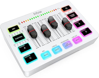 FIFINE Audio Mixer, Gaming Streaming PC Mixer by FIFINE