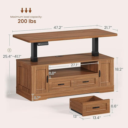 SEDETA 47.2" Electric Standing Coffee Table - Image 2